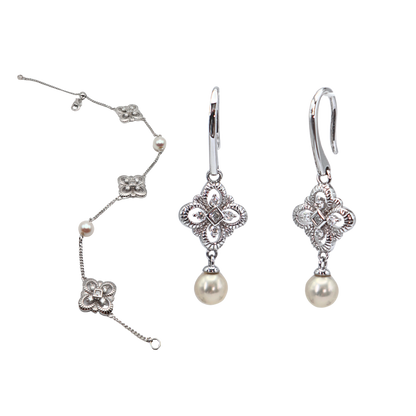 Parure Félicité | Boucles d'oreilles et bracelet